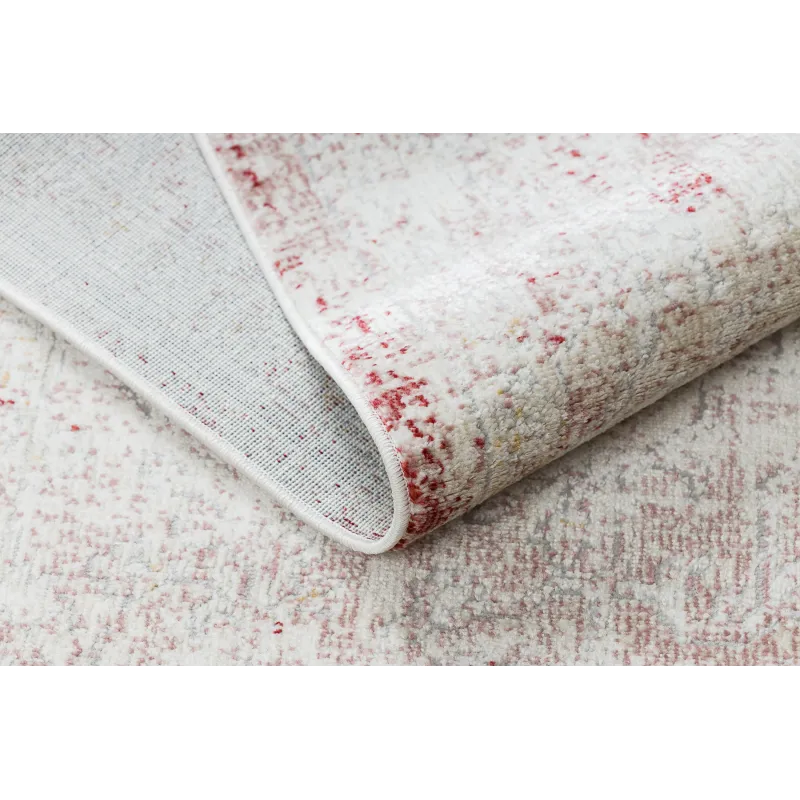 Teppich DISTIN 0828A rosa / puder / weiß modern - Abstraktion, Vintage, Fransen