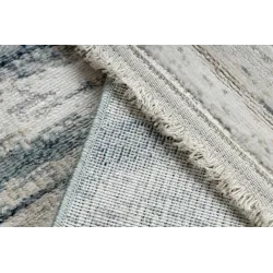 Teppich DISTIN 0849A dunkelblau / blau / weiß modern - Wellen, Vintage, Fransen