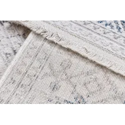 Teppich DISTIN 0833A dunkelblau / blau / weiß modern - Boho, Vintage, Fransen