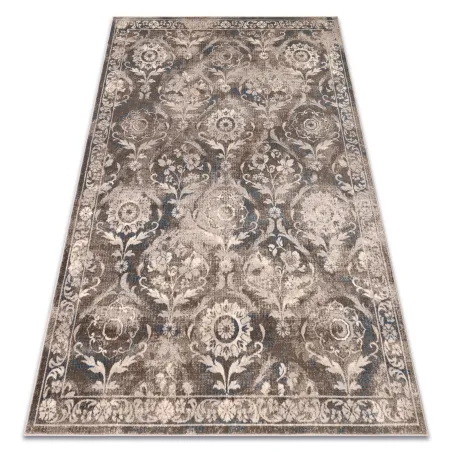 Wollteppich NAIN Ornament, vintage, beige-blau, idealny do Wohnzimmer