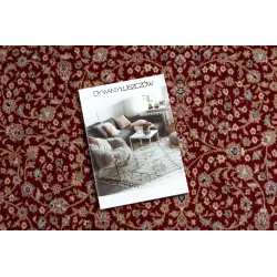 Wollteppich NAIN Ornament in rotwein und beige, perfekt für das Wohnzimmer