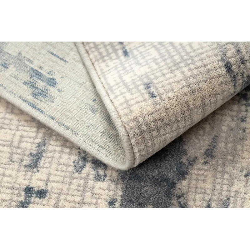 Stylvoller Teppich für den Garten in Beige und Blau, wetterfest