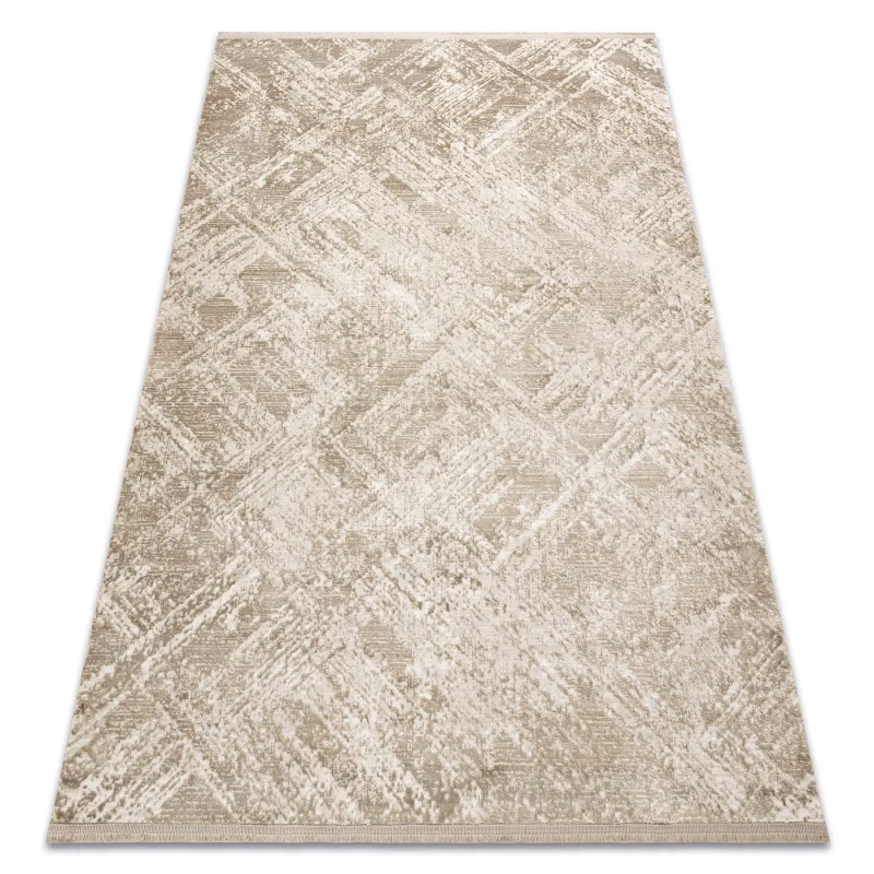 Moderner Teppich DUKE 51541 beige, sehr weich, geometrisches Design für Wohnzimmer