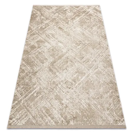 Moderner Teppich DUKE 51541 beige, sehr weich, geometrisches Design für Wohnzimmer
