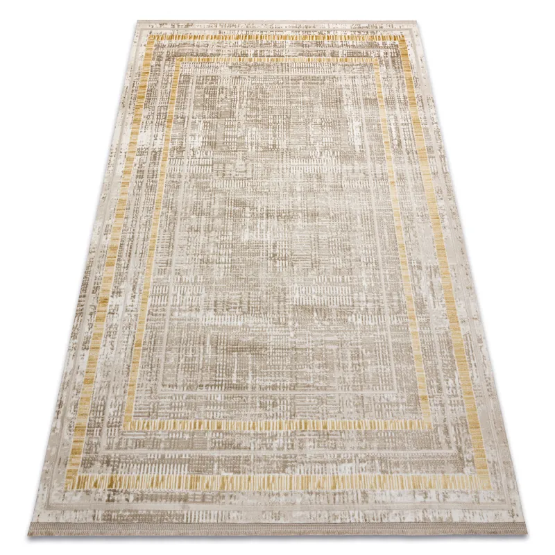 Moderner Teppich DUKE 51523 in beige und gold, sehr weich und strukturiert
