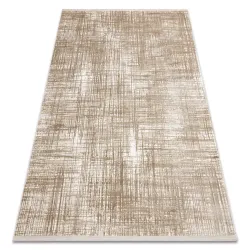 Moderner Teppich DUKE beige - Vintage, strukturiert, sehr weich, Fransen