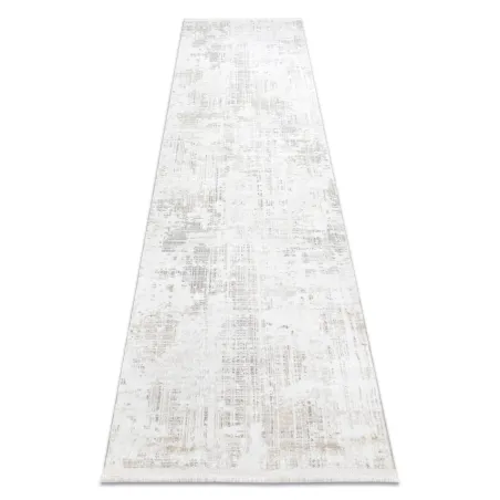 Moderner Teppich DUKE 51374 creme, sehr weich und strukturiert, mit Fransen