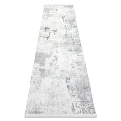 Moderner Teppich, Läufer DUKE creme / grau - Beton, Stein strukturiert, sehr weich, Fransen