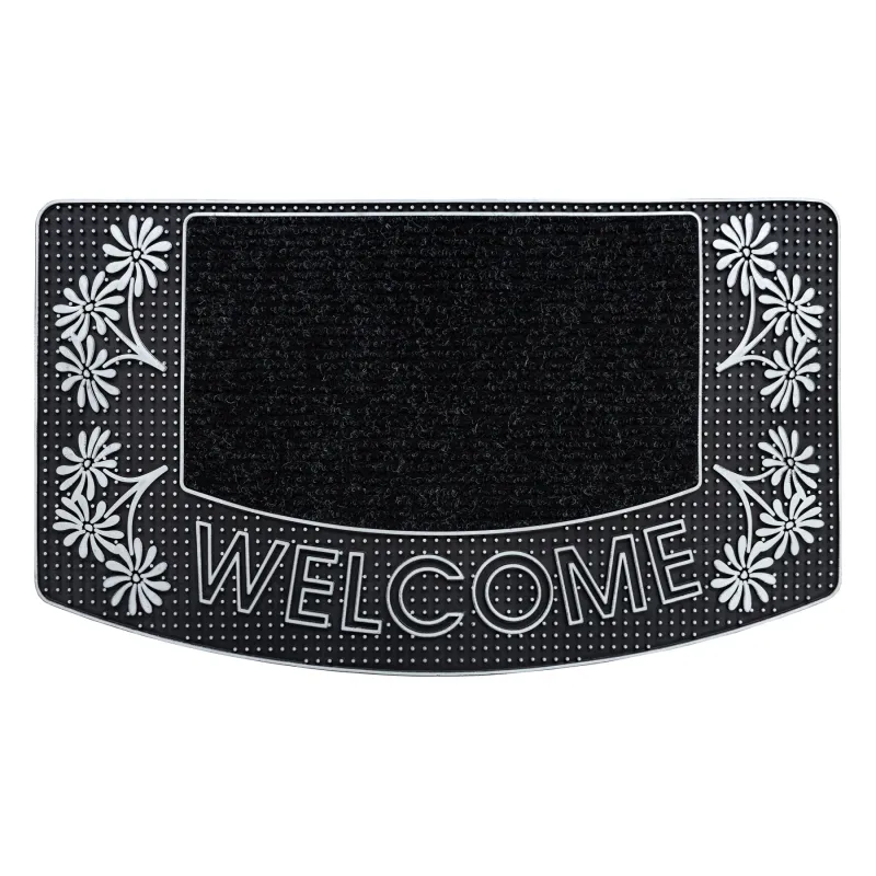 Wycieraczka BH 224W Welcome, antypoślizgowa, zewnętrzna, wewnętrzna, na gumie - srebrny