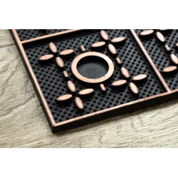 Wycieraczka BH 207 Kratka, antypoślizgowa, zewnętrzna, wewnętrzna, na gumie - brązowy