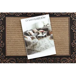 Wycieraczka BH 219W Welcome, antypoślizgowa, zewnętrzna, wewnętrzna, na gumie - brązowy
