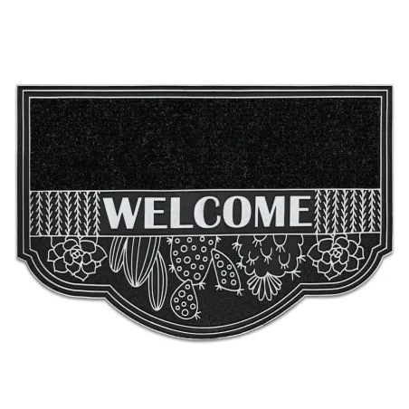 Wycieraczka BH 239 Welcome, antypoślizgowa, zewnętrzna, wewnętrzna, na gumie - srebrny