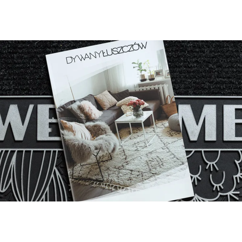 Wycieraczka BH 239 Welcome, antypoślizgowa, zewnętrzna, wewnętrzna, na gumie - srebrny