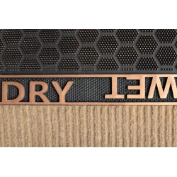 Wycieraczka BH DM003 Wet Dry antypoślizgowa, zewnętrzna, wewnętrzna, na gumie - brązowy
