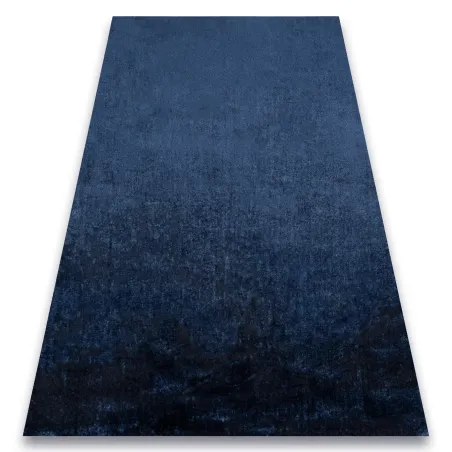 Teppich VISCO dunkelblau 10 plüschig, KANINCHENFELLIMITAT