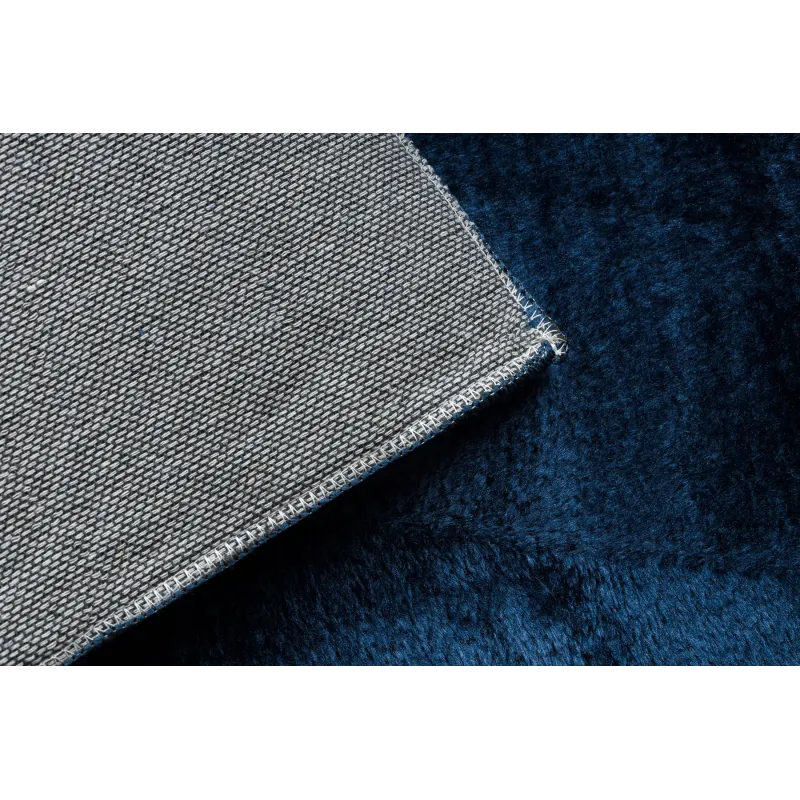 Teppich VISCO dunkelblau 10 plüschig, KANINCHENFELLIMITAT