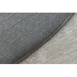 Teppich VISCO Kreis silber 3 flauschig, KANINCHENFELL-IMITATION