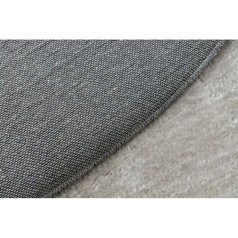 Teppich VISCO Kreis silber 3 flauschig, KANINCHENFELL-IMITATION