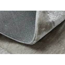 Teppich VISCO Kreis silber 3 flauschig, KANINCHENFELL-IMITATION