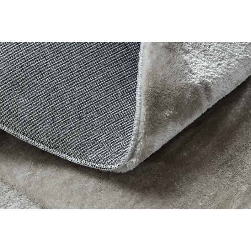 Teppich VISCO Kreis silber 3 flauschig, KANINCHENFELL-IMITATION