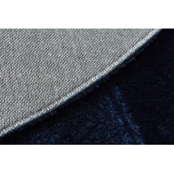 Teppich VISCO Kreis marineblau 10 flauschig, KANINCHENFELL-IMITATION