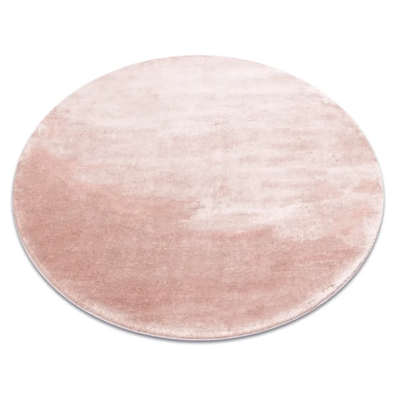Teppich VISCO Kreis rosa 8 flauschig, KANINCHENFELL-IMITATION