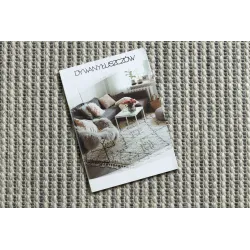 Wollenteppich TAHAR 99003F creme / grau - HANDGEWEBT Linien, Fransen