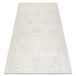 Teppich SANTO SISAL 0537 geometrisch weiß