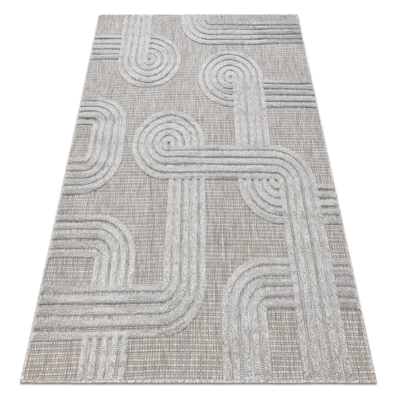 SANTO geometrischer Teppich aus Sisal, perfekt für stilvolle Räume