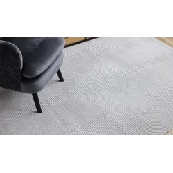 Teppich BALANCE 9086 grau - Geometrisch, strukturell, glamourös
