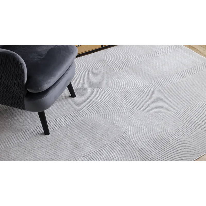 Teppich BALANCE 9086 grau - Geometrisch, strukturell, glamourös