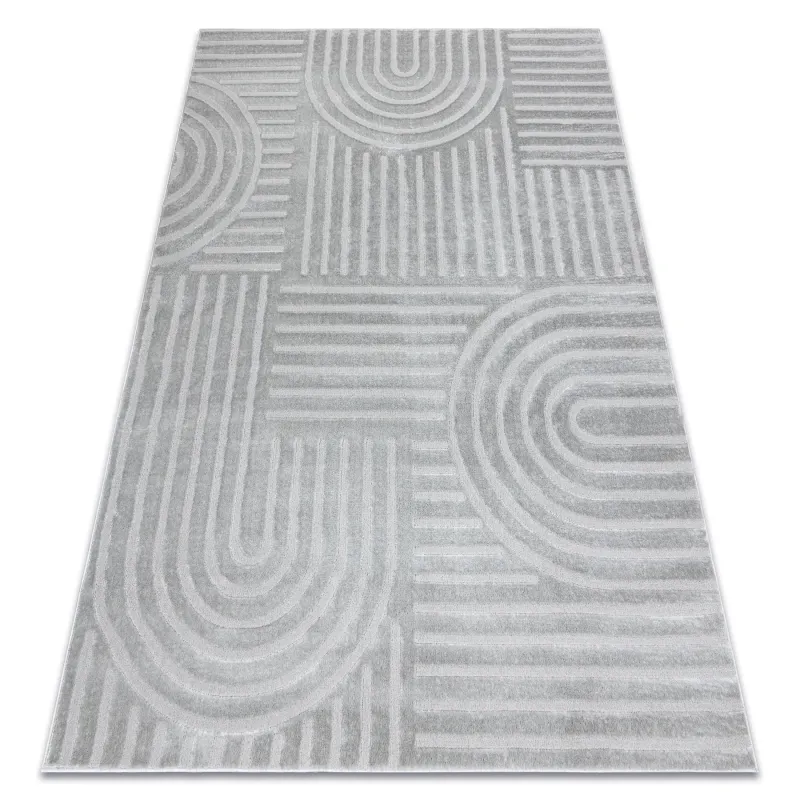 Teppich BALANCE 1918 grau - Geometrisch, strukturell, glamourös