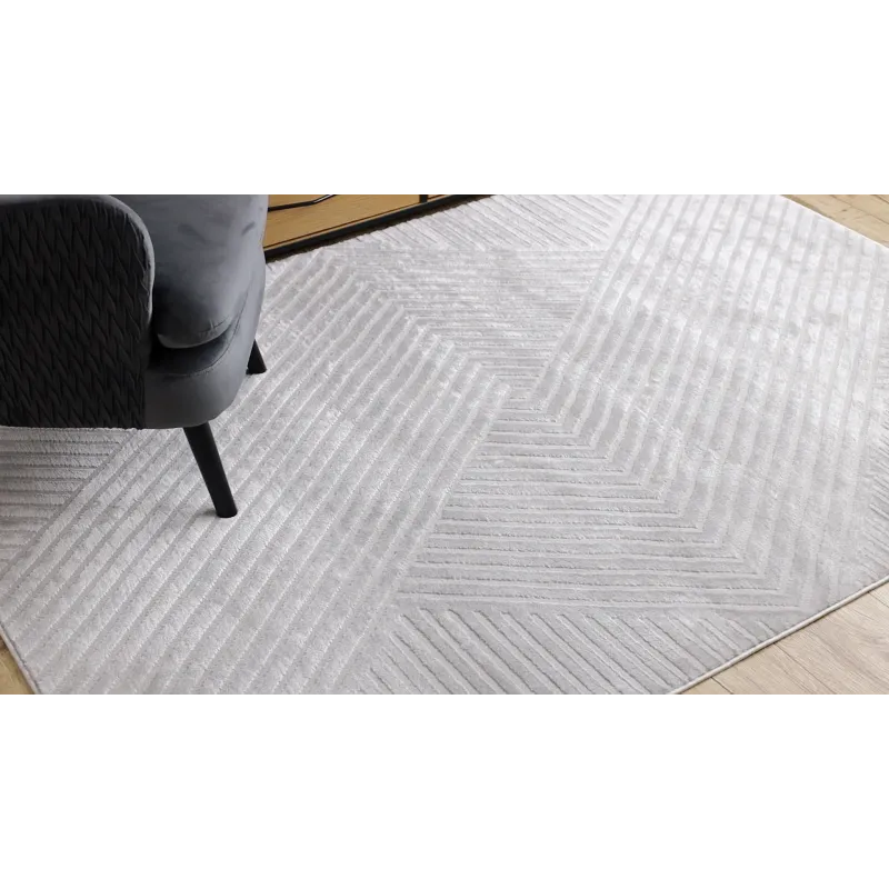 Teppich BALANCE 1503 grau - Geometrisch, strukturell, Glamour