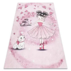 BAMBINO Waschteppich Ballerina, Kätzchen für Kinder Anti-Rutsch rosa - ZWEITKLASSIGES PRODUKT