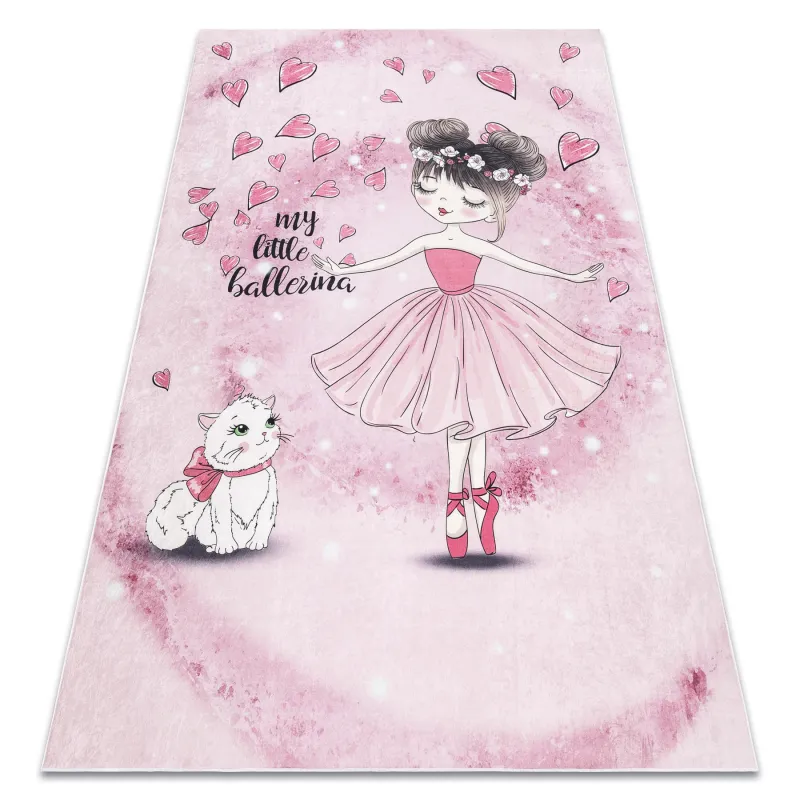 Waschteppich BAMBINO 2185 rosa, rutschfest für Kinder, 2. Wahl