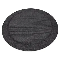 Teppich TIMO Kreis SISAL draussen Rahmen schwarz - ZWEITKLASSIGES PRODUKT