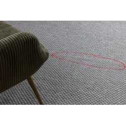 Helle graue runde Sisal Teppich TIMO 6272 für Garten und Terrasse