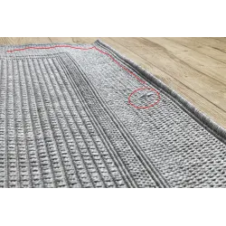 Eleganter hellgrauer Sisal Teppich TIMO 5979 für den Außenbereich