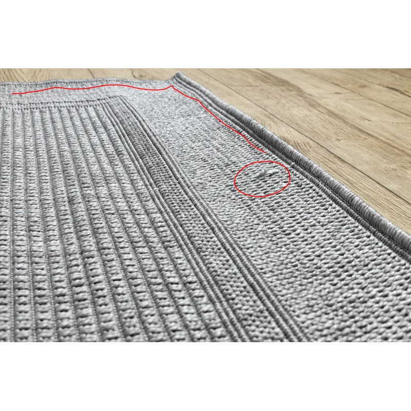 Eleganter hellgrauer Sisal Teppich TIMO 5979 für den Außenbereich