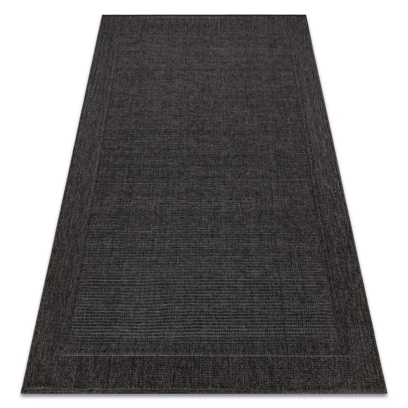 Sisal Teppich TIMO 5000 in Schwarz, perfekt für den Außenbereich