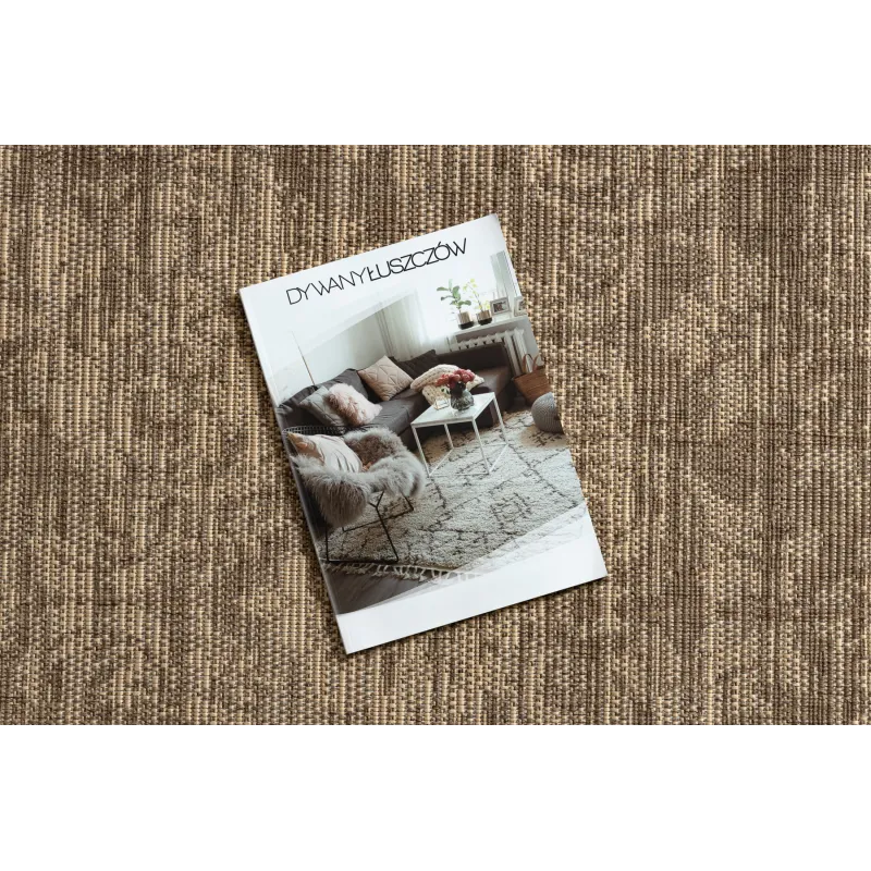 Eleganter Sisal Teppich FLOORLUX 20211 in Kaffetönen, ideal für Innenräume