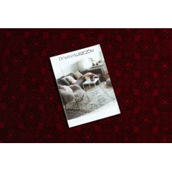 Teppich ORIENT 2958 bordeaux / schwarz Rahmen klassisch orientalisch mit Fransen