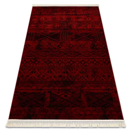 Teppich ORIENT 4722 bordeaux / schwarz Orientalisch mit Fransen
