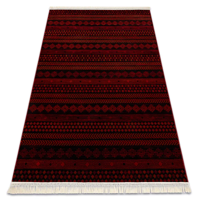Teppich ORIENT 5132 bordeaux / schwarz Oriental, mit Fransen