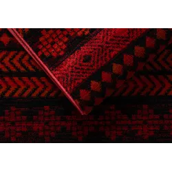 Teppich ORIENT 5132 bordeaux / schwarz Oriental, mit Fransen