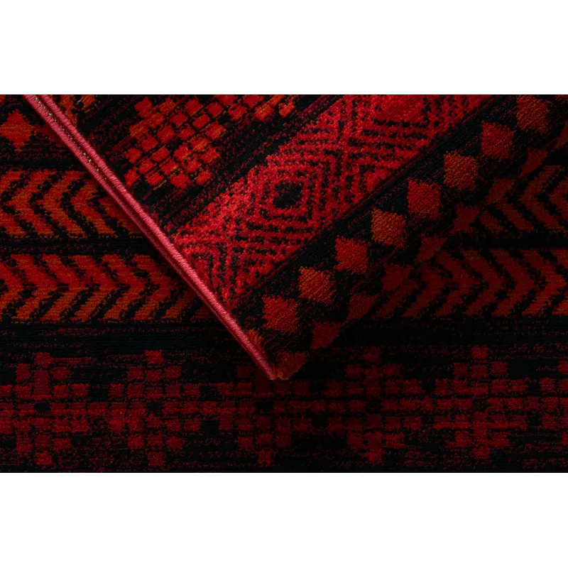 Teppich ORIENT 5132 bordeaux / schwarz Oriental, mit Fransen