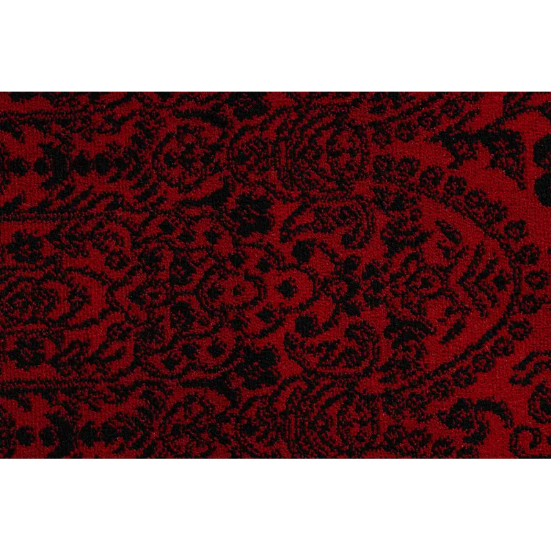 Teppich ORIENT 6039 bordeaux / schwarz Rahmen, Roset, orientalisch, mit Fransen