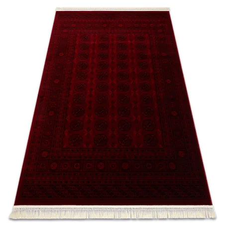 Teppich ORIENT 6889 Bordeaux / Schwarz Buchara, Rahmen, orientalisch, mit Fransen
