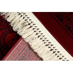 Teppich ORIENT 6889 Bordeaux / Schwarz Buchara, Rahmen, orientalisch, mit Fransen