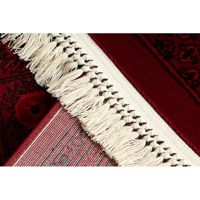 Teppich ORIENT 6889 Bordeaux / Schwarz Buchara, Rahmen, orientalisch, mit Fransen